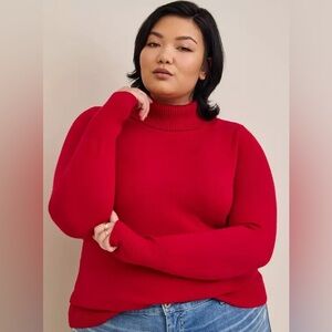 Torrid Women's Fitted Red Turtleneck Sweater Size 4 (26)
